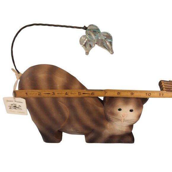 James Haddon 10” Hand Carved Wood Cat Hand Painted - Picture 6 of 6